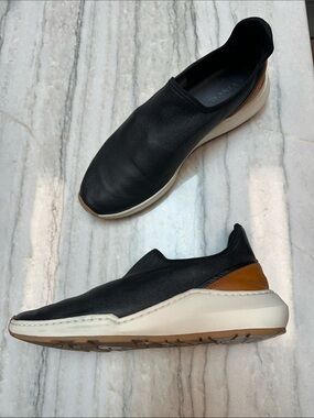Vince Stretch Leather Slip-On Sneakers, size 7.5